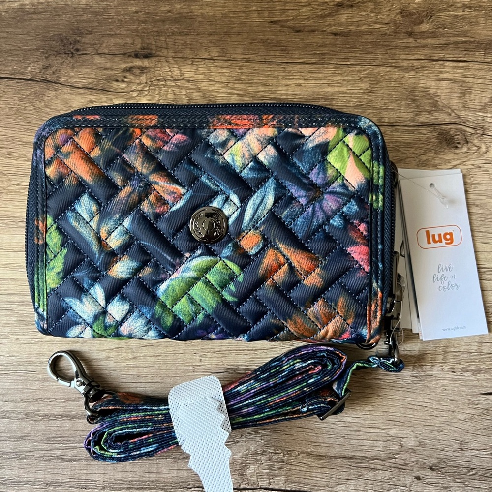 🆕 Lug Quickstep Crossbody convertible wallet - Bloom Navy